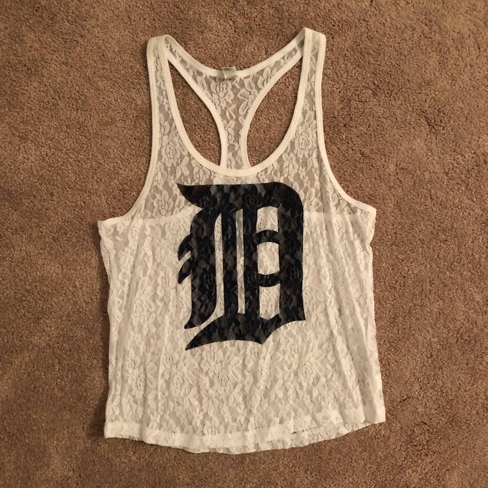 PINK Detroit Tigers lace tank